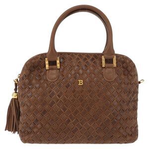 Bally Vintage Handbag Leather Brown Leather Handbag